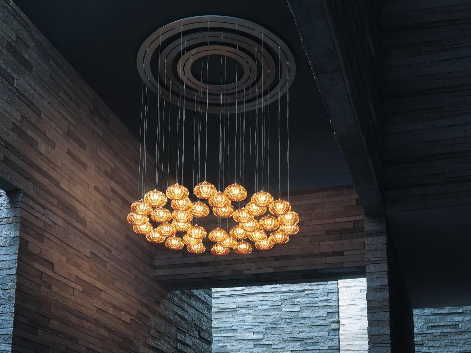 DIAMANTE SP 36 Blown glass pendant lamp