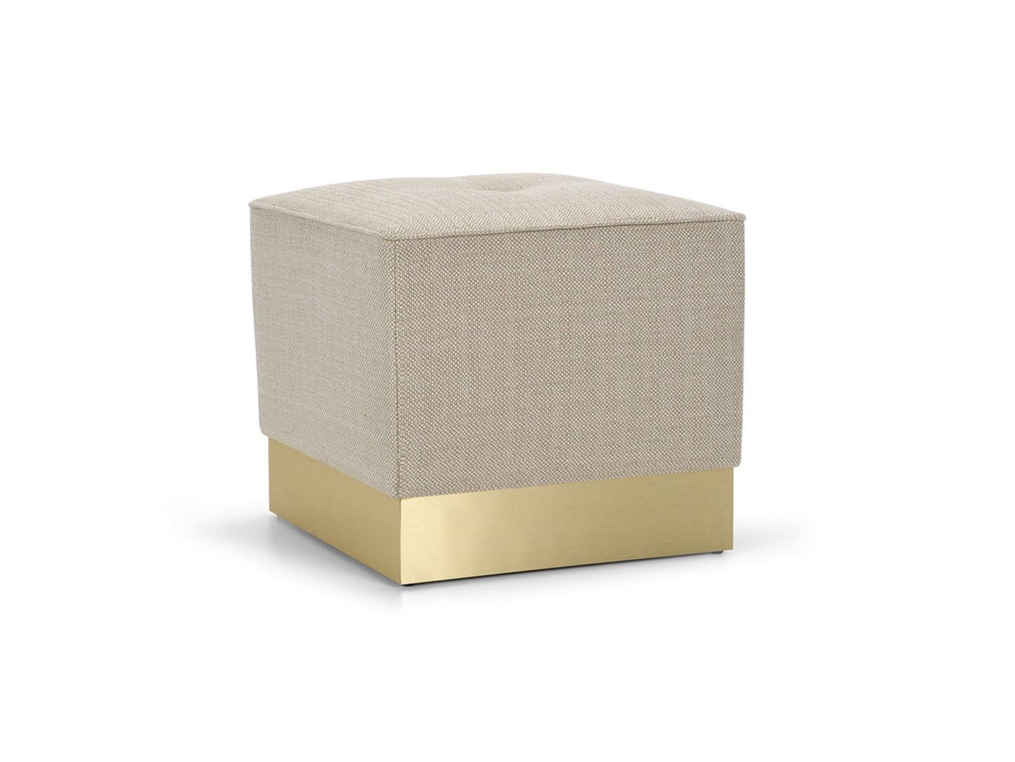 EOS Upholstered square fabric pouf
