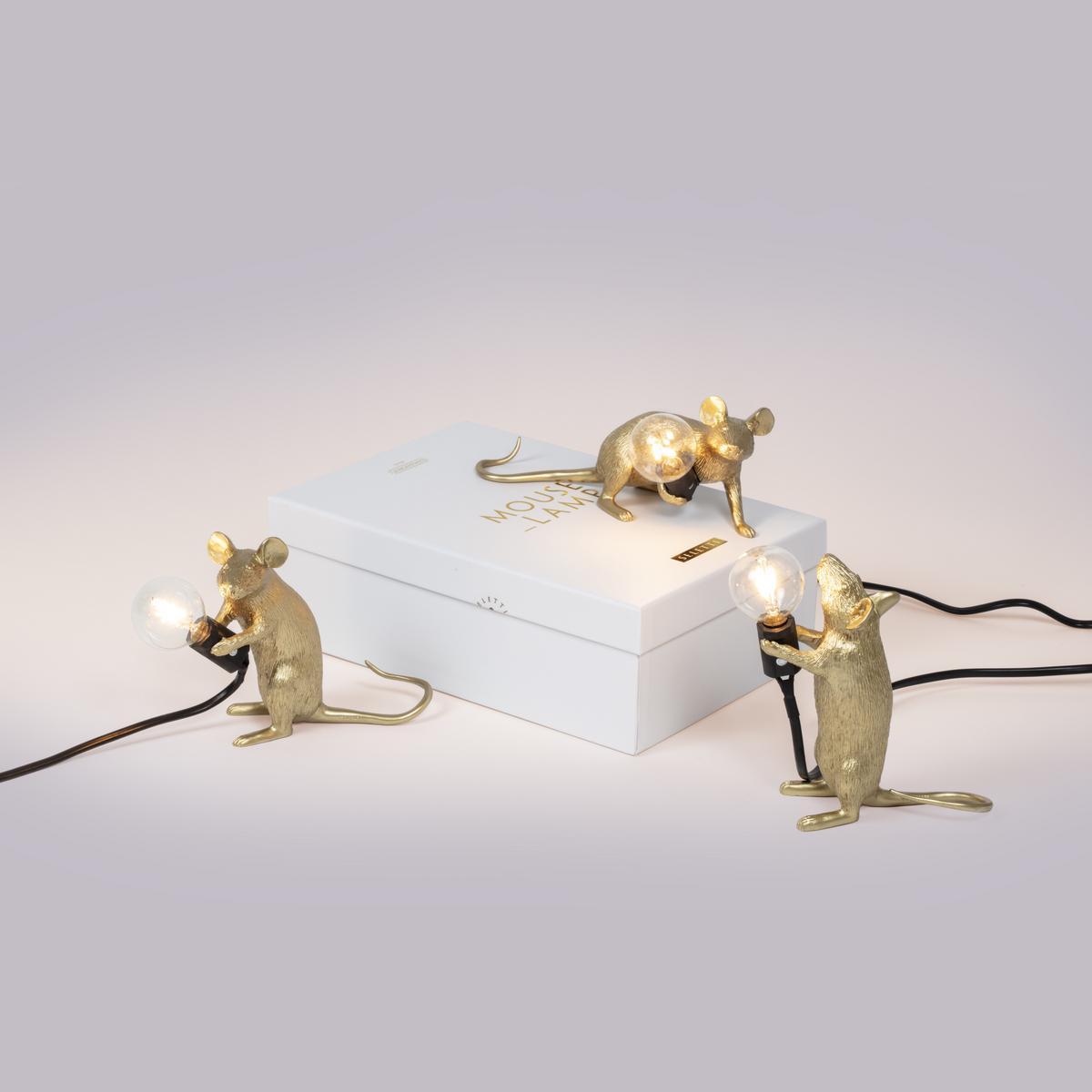 MOUSE LAMP GOLD - MAC LED resin table lamp