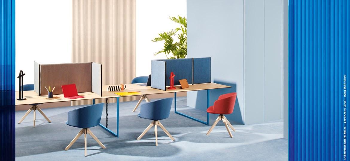 TOA TOA2 Rectangular aluminium and wood meeting table