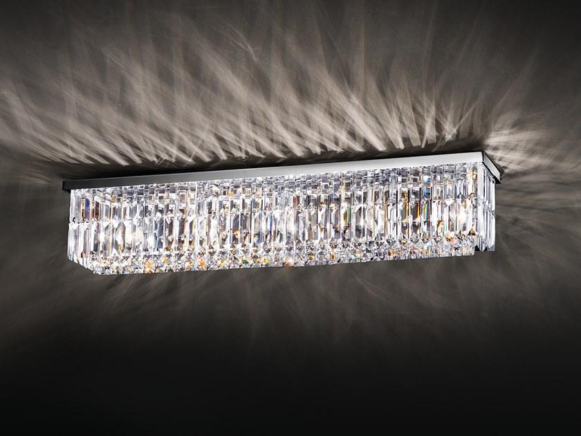 IMPERO & DECO VE 760 PL LN Incandescent metal ceiling lamp with crystals