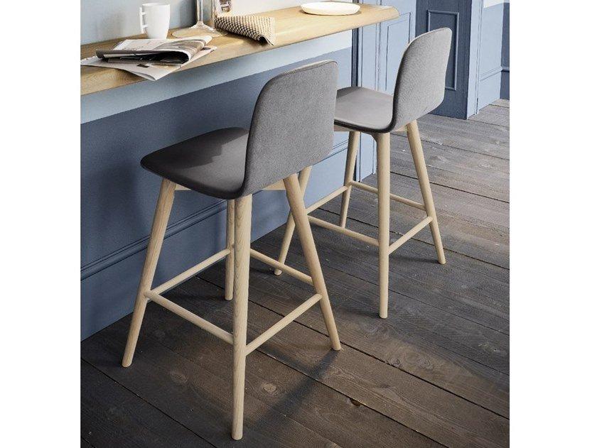 MAYA High Eco-leather stool with back