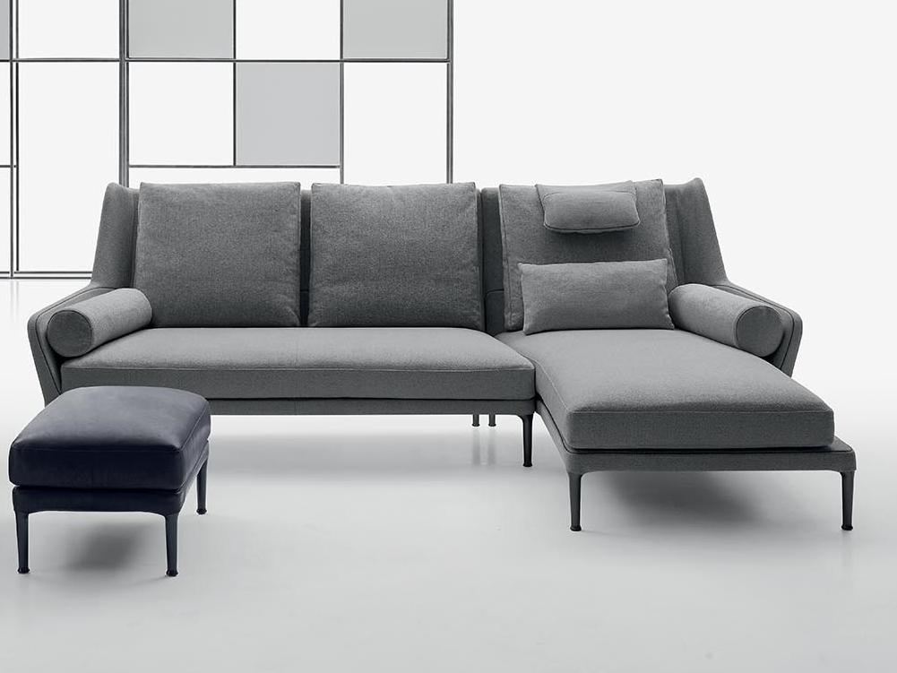ÉDOUARD Fabric sofa with chaise longue