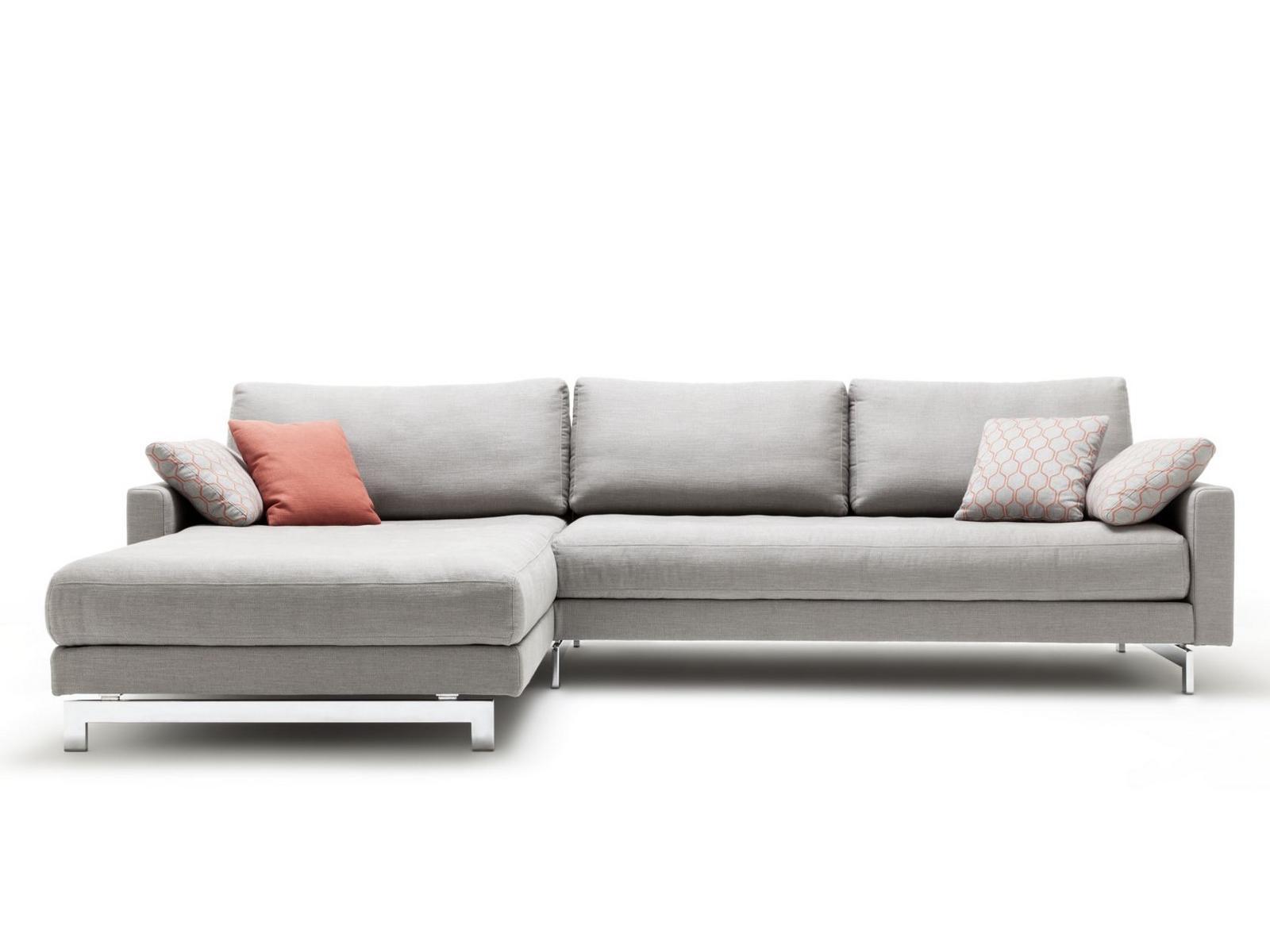 004 VIDA Sectional fabric sofa with chaise longue