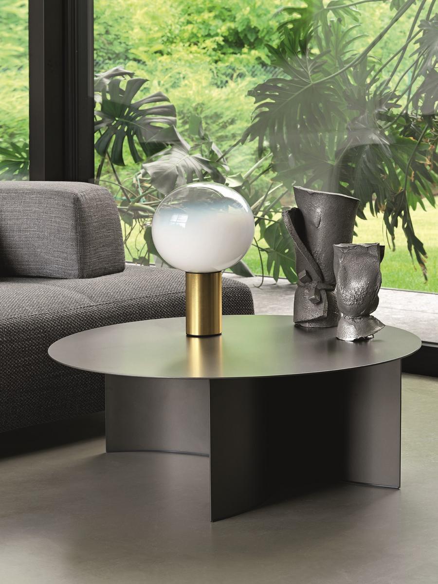PIERRE Round metal coffee table