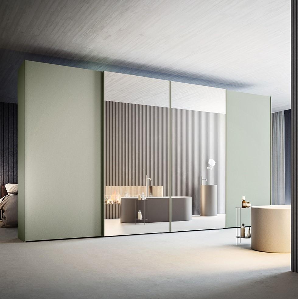 VISION Modular lacquered wardrobe with drawers