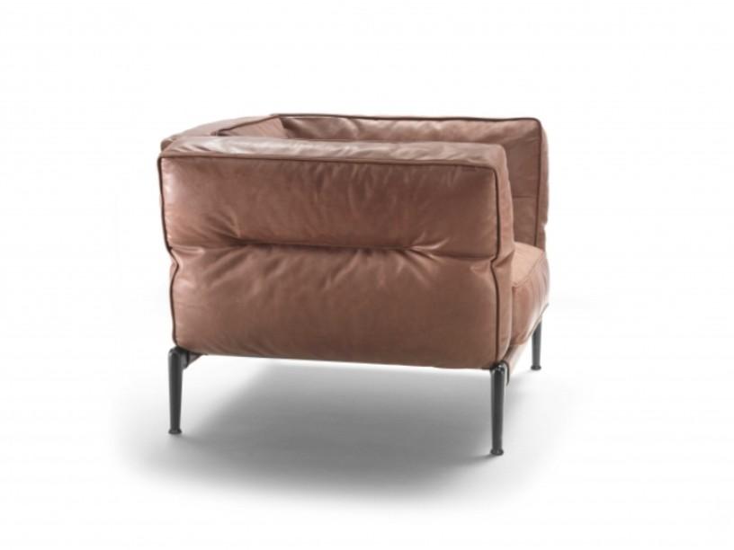 ADDA Leather armchair with armrests