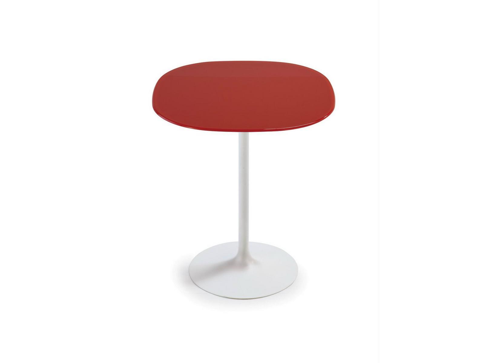 FLÛTE Round glass high table