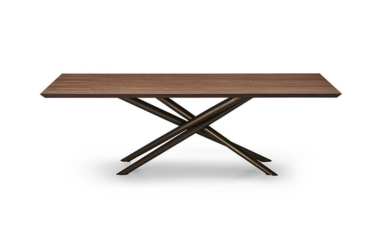 BALY WOOD Rectangular veneer table in a modern style