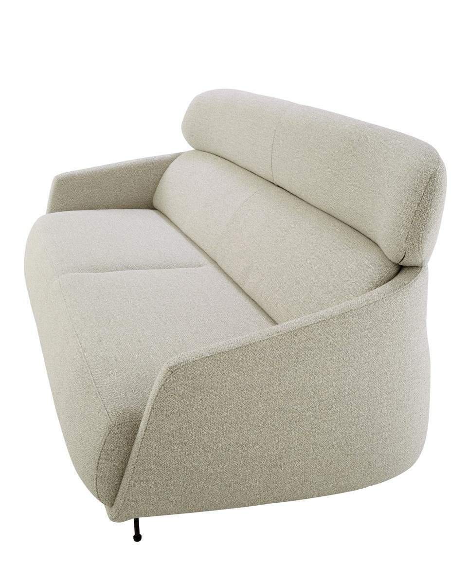 OKURA 3 seater fabric sofa with headrest