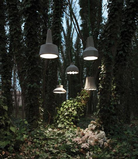 BRONTOLO Cement outdoor pendant lamp