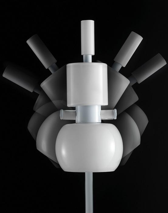 VEGA PT Adjustable glass floor lamp