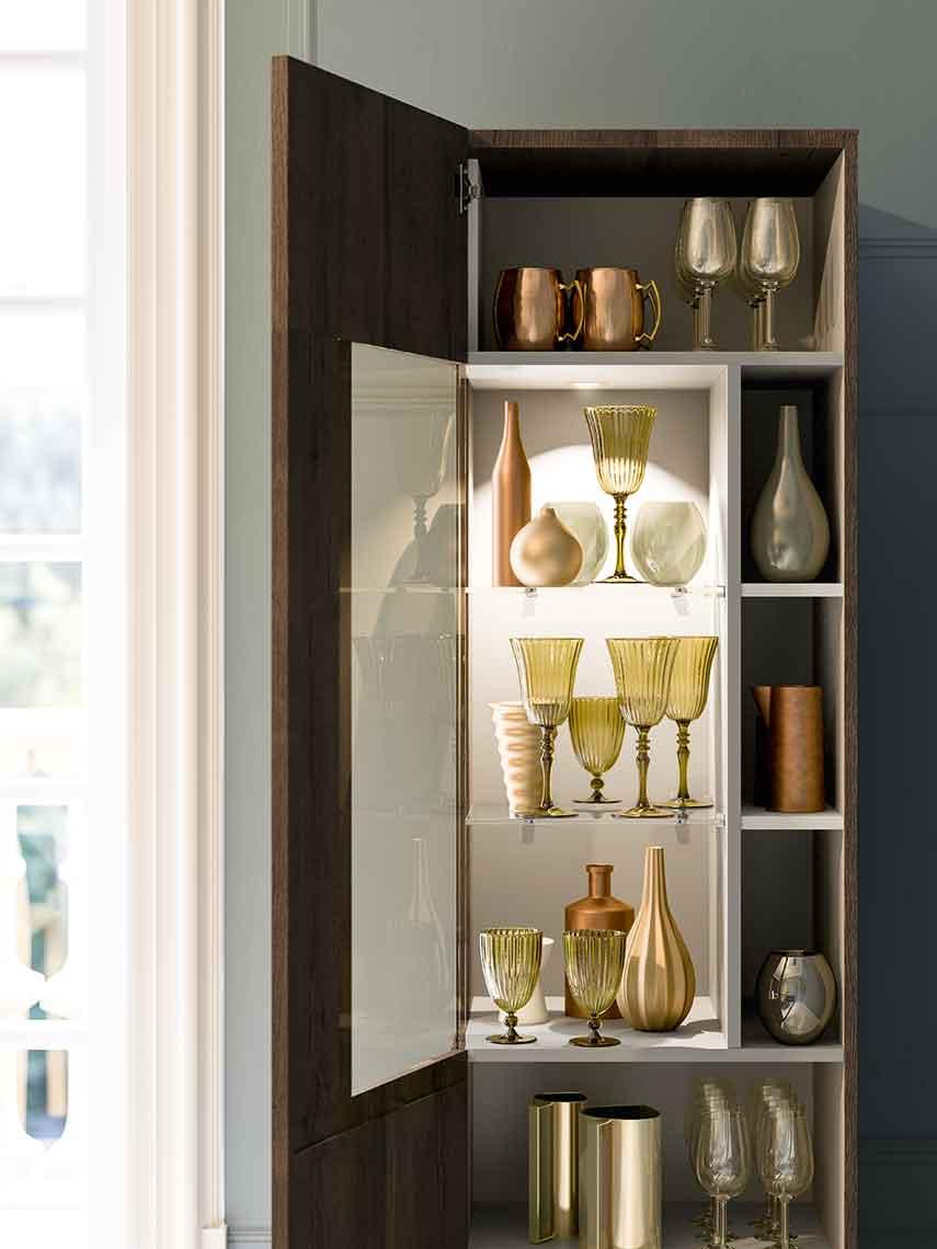 METROPOLIS Modular lacquered sideboard with doors