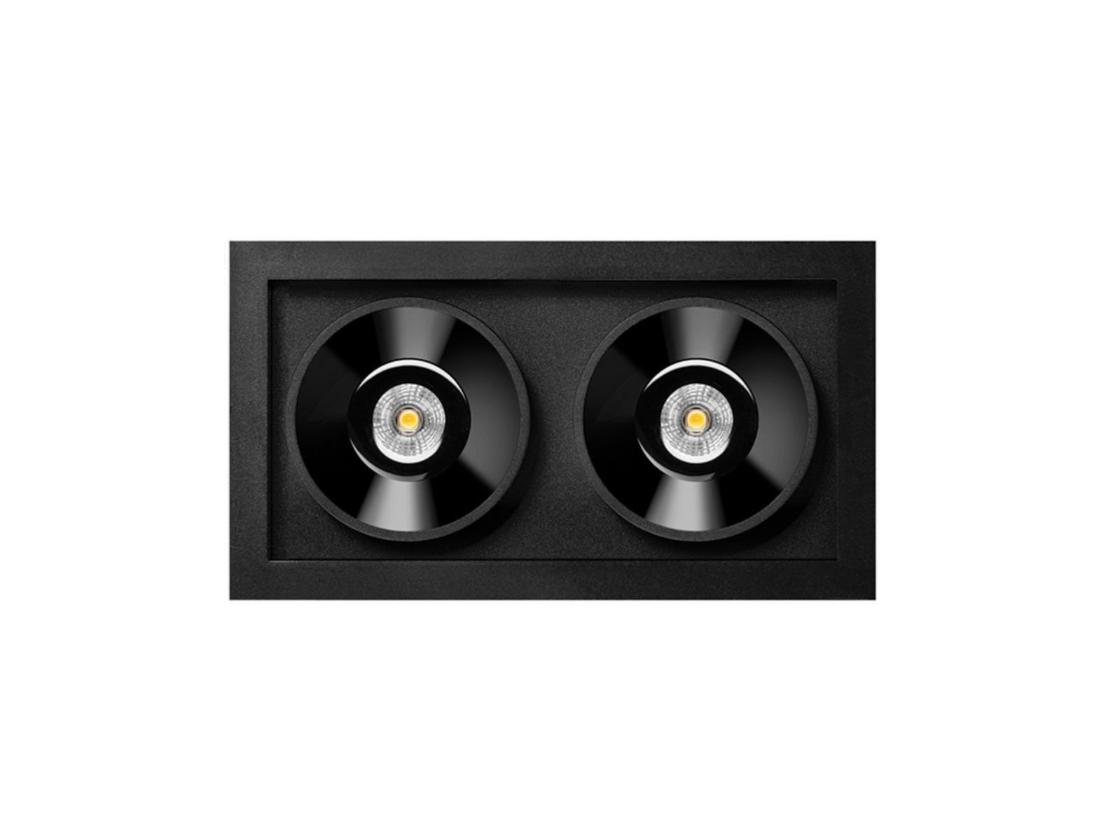 BLACK FOSTER RECESSED 2 LED recessed multiple aluminium spotlight