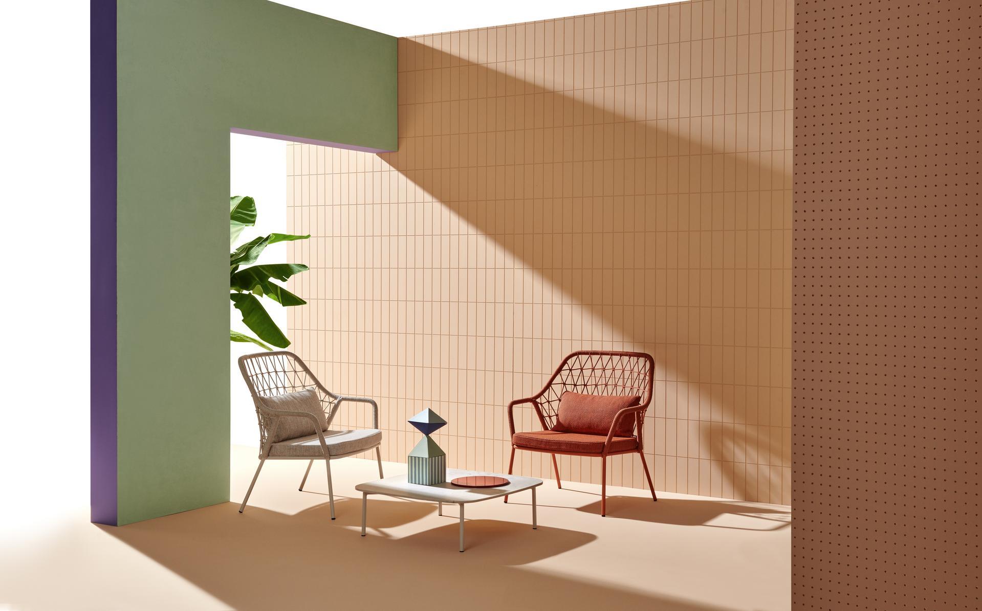 PANAREA 3679 Polypropylene garden armchair with armrests