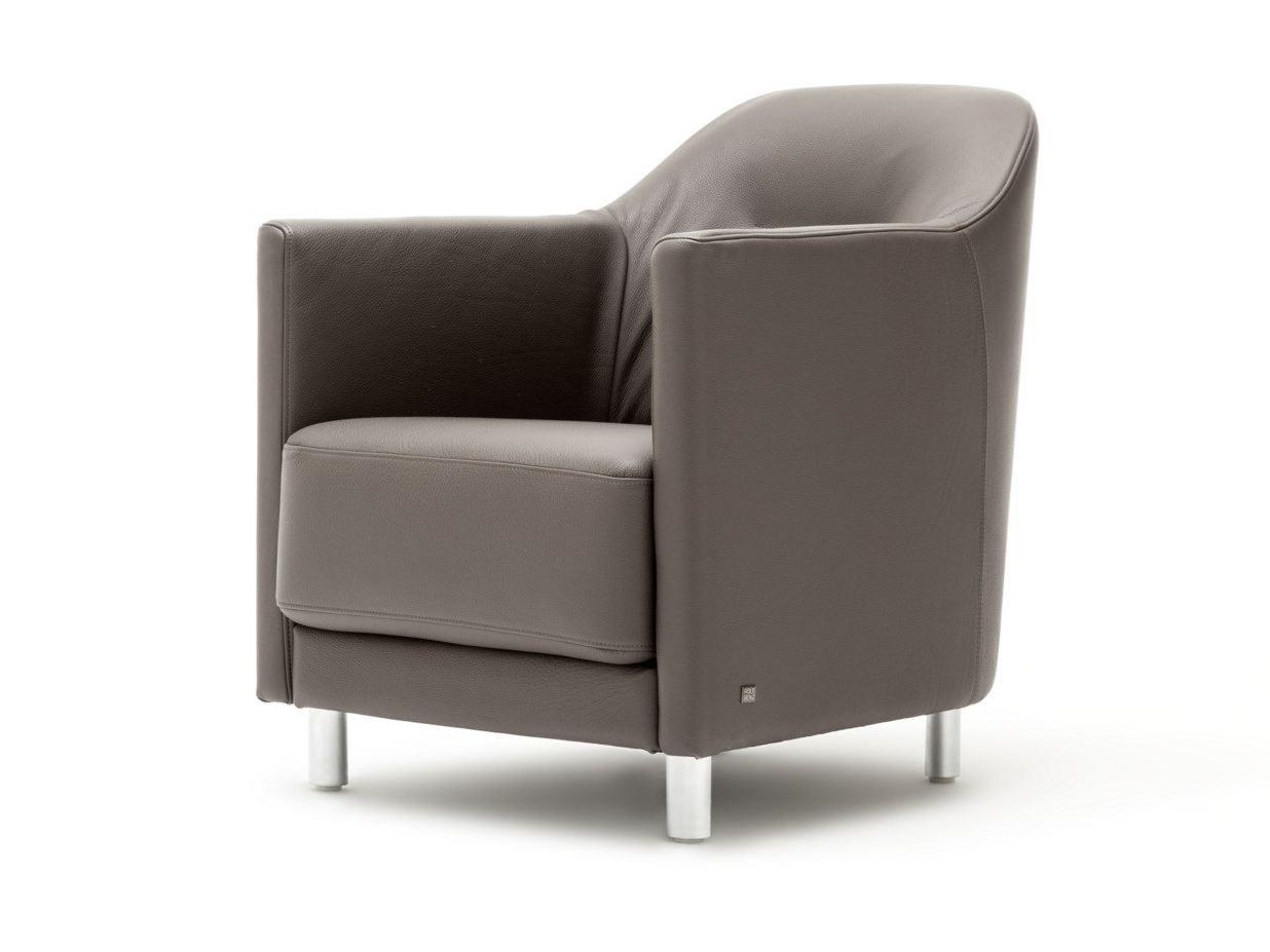 005 ONDA Leather armchair with armrests