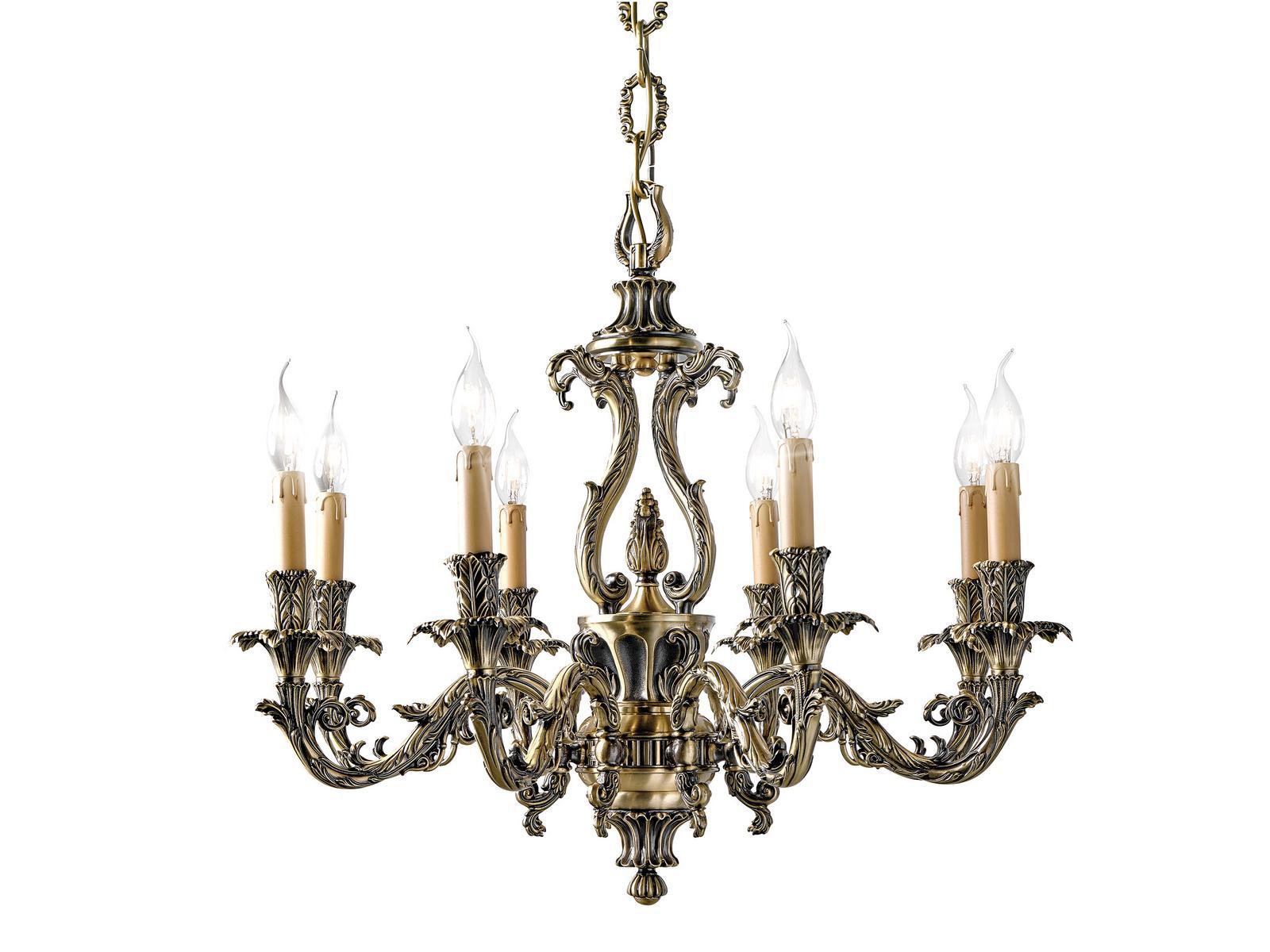 CAESAR 798/8 Antique Brass chandelier