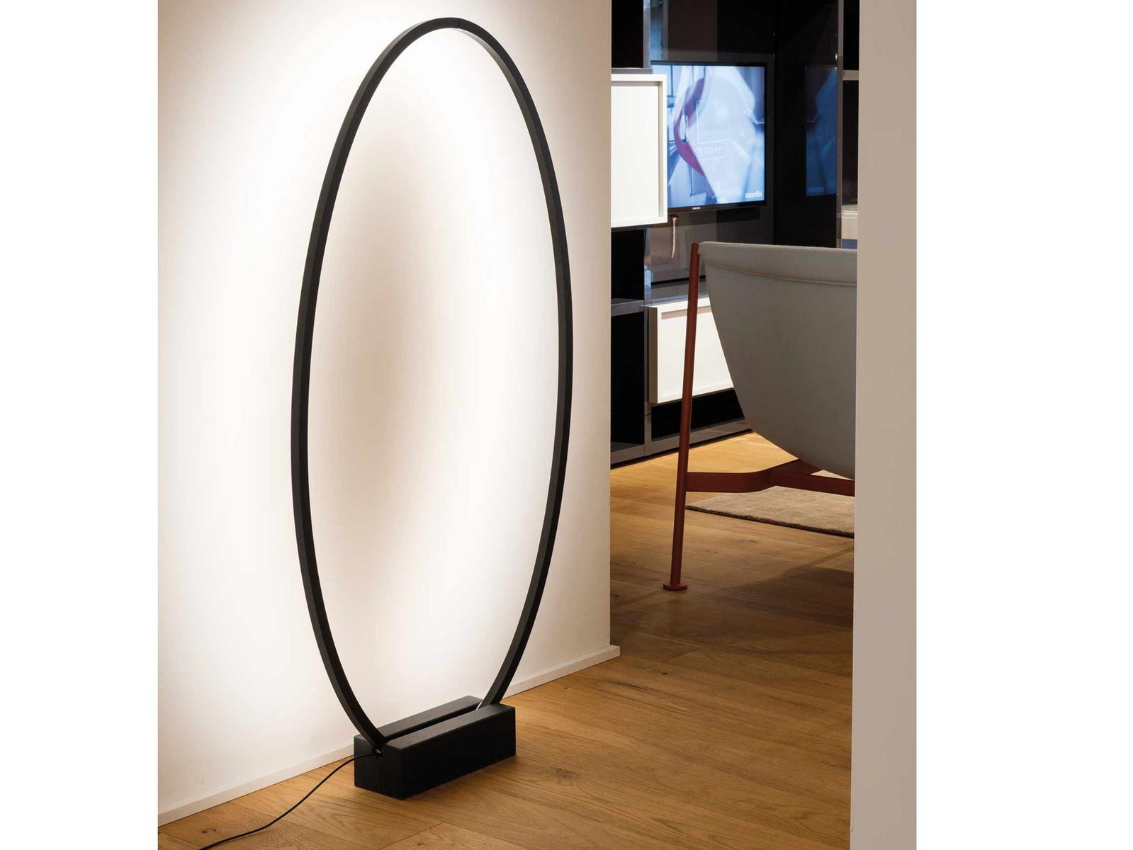 ELLISSE LED indirect light aluminium floor lamp