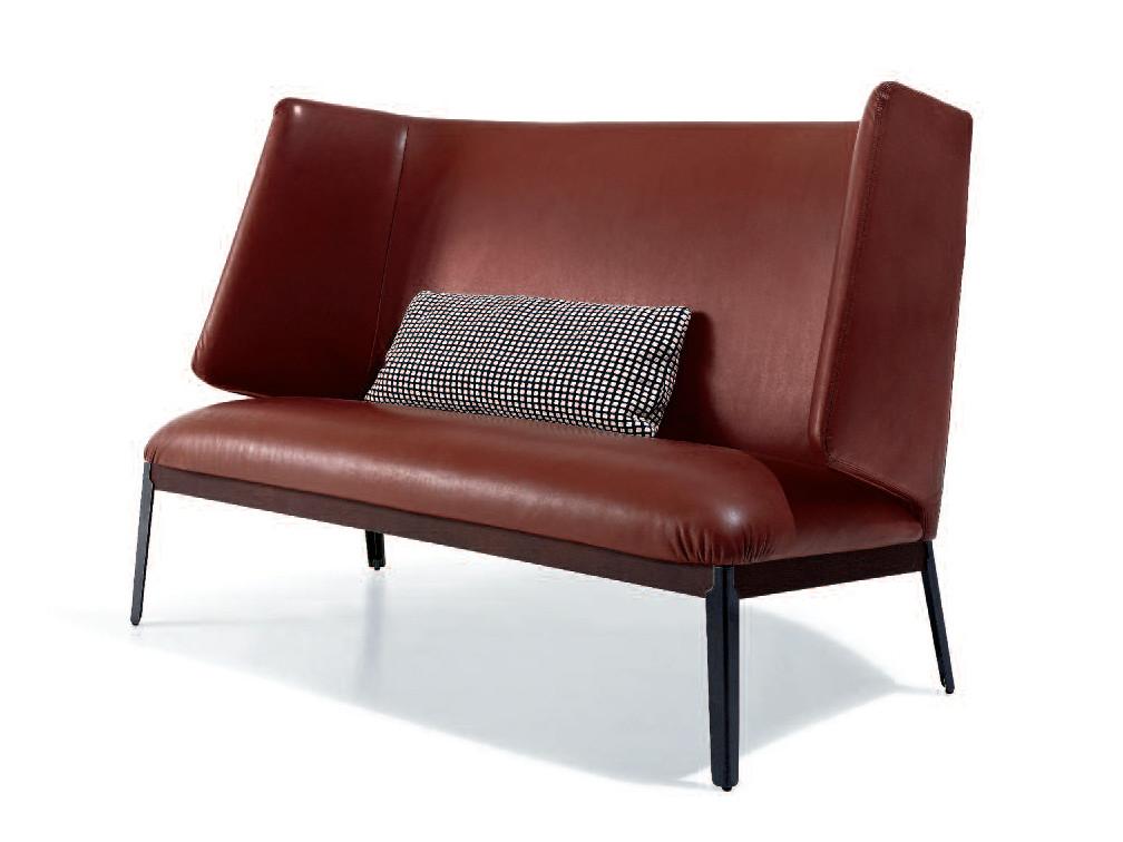 HUG LOVE SEAT Upholstered high-back fabric sofa