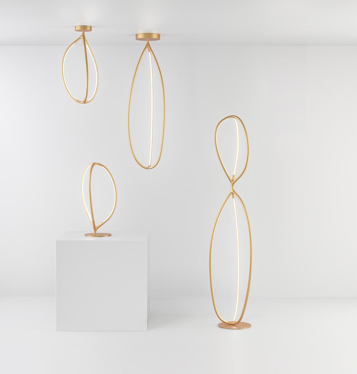 ARRIVAL Aluminium and silicone floor lamp
