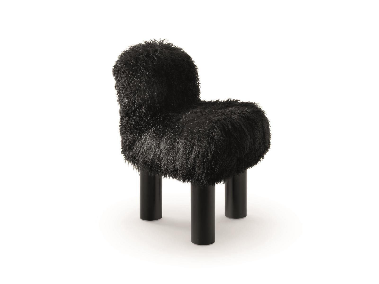 BOTOLO HIGH Upholstered fur easy chair