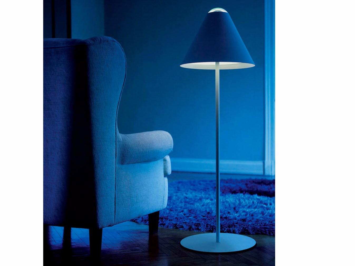 ABA 120 Methacrylate and metal floor lamp with dimmer