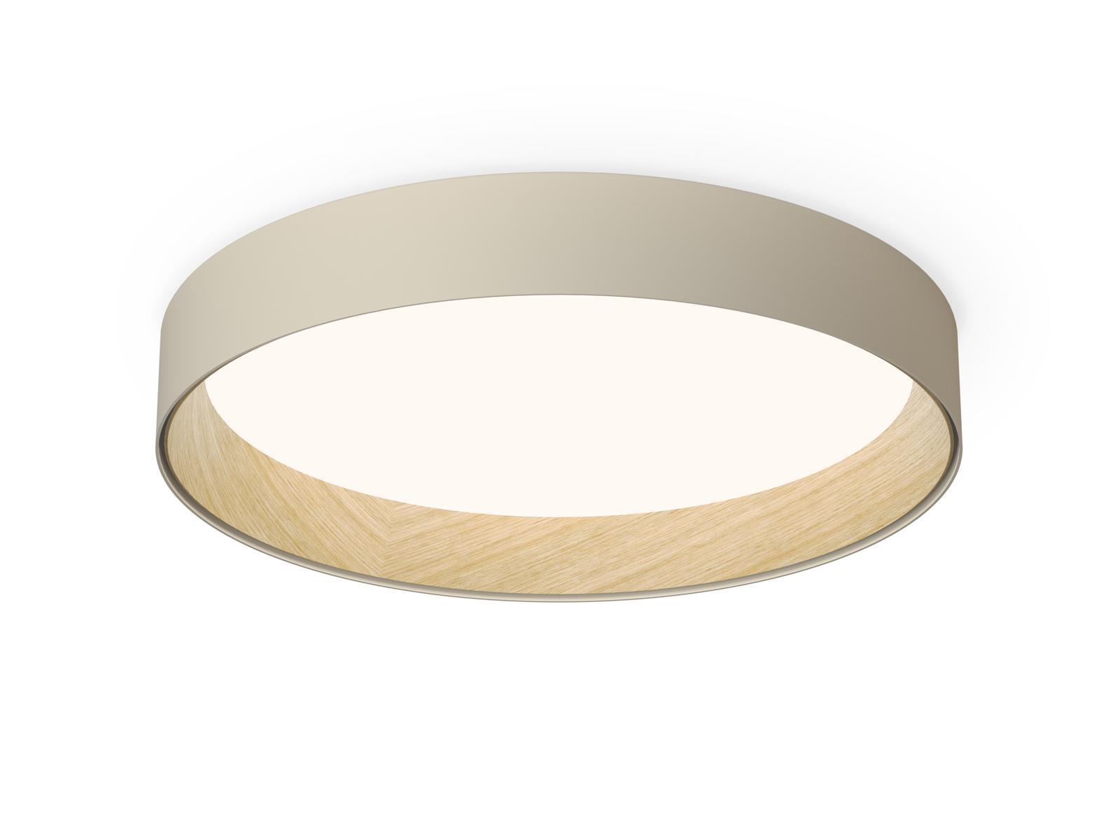 DUO LED aluminium and wood ceiling lamp