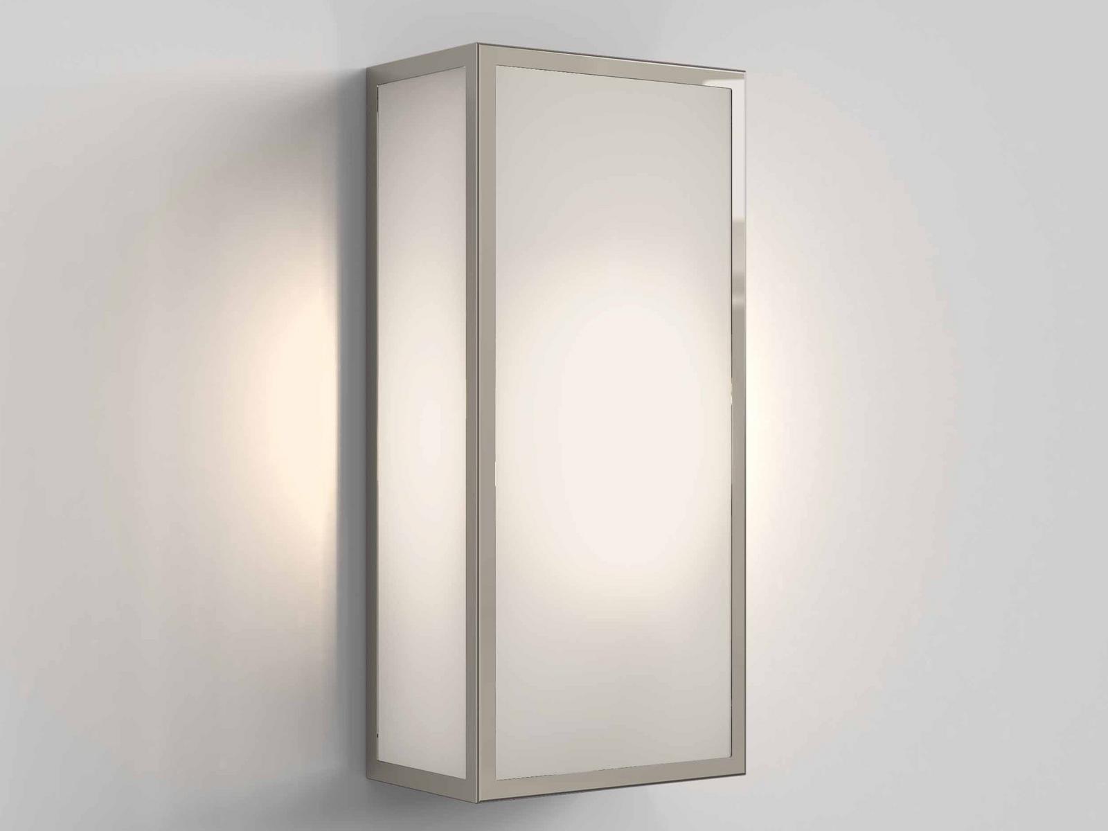 MESSINA 160 II Glass and steel Outdoor wall Lamp with dimmer