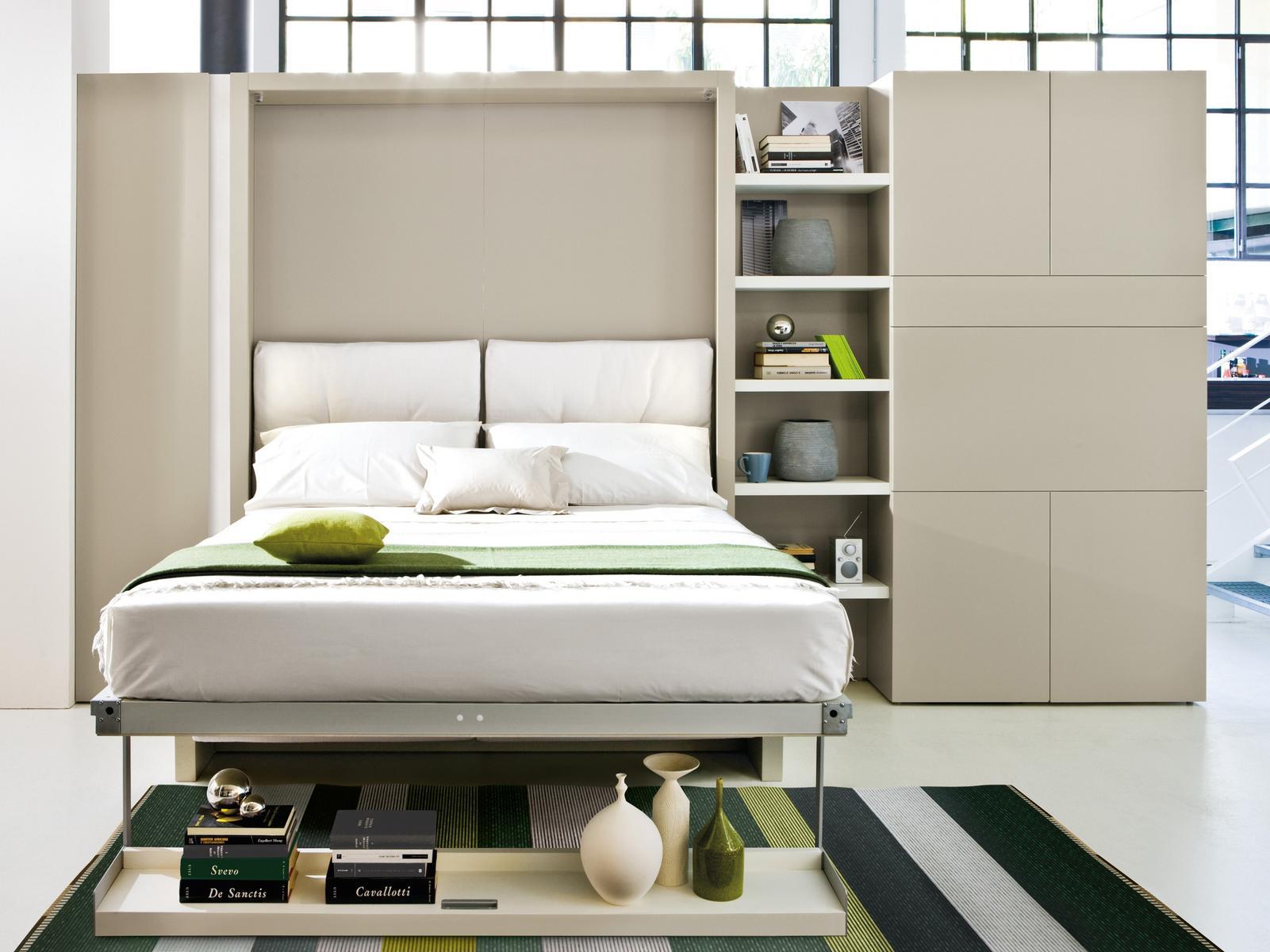 HOME OFFICE Freestanding melamine-faced chipboard storage wall with secretary desk HOME OFFICE Freestanding melamine-faced chipboard storage wall with secretary desk