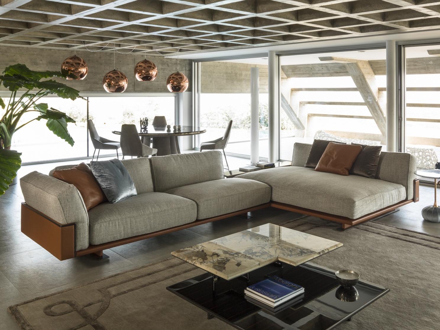 RITUAL Corner velvet sofa