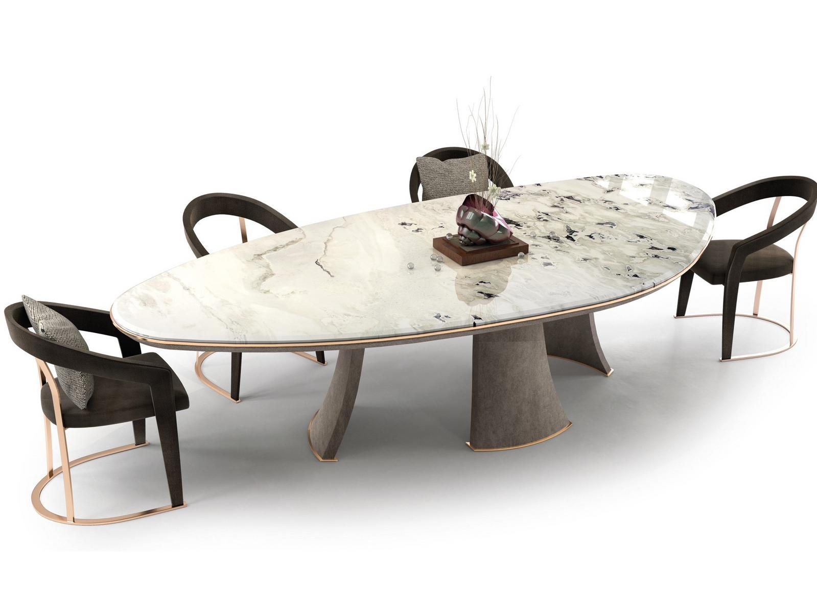 DAMIEN Round ceramic table