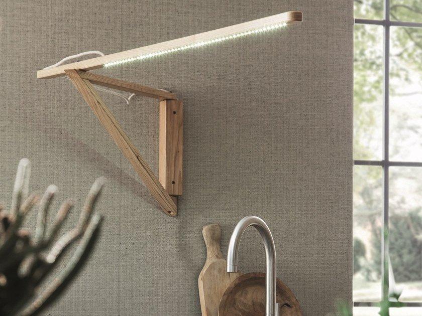LH35 LED adjustable wooden wall lamp