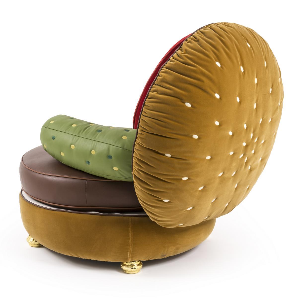 BURGER CHAIR Upholstered fabric easy chair
