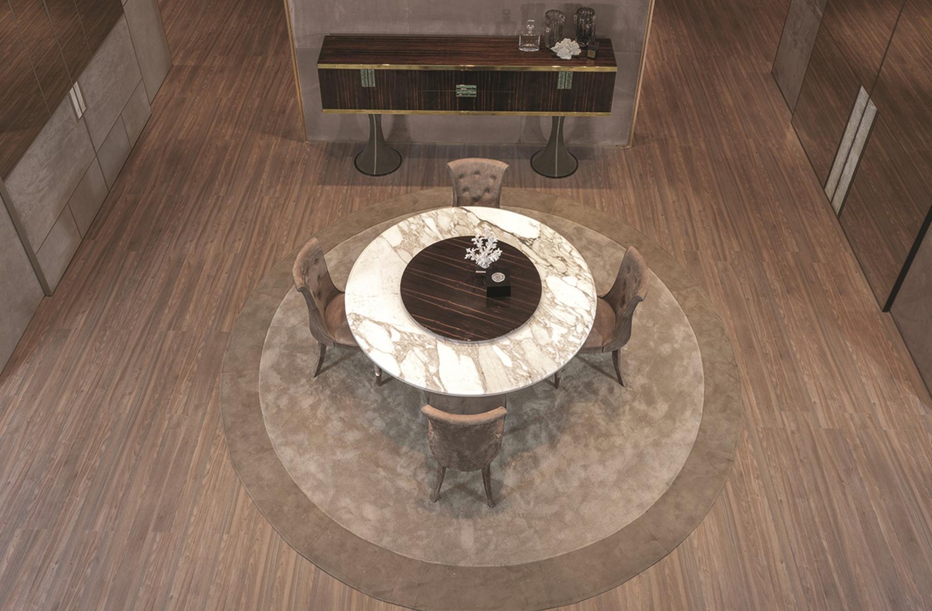 SYNTHETIC Round wool rug