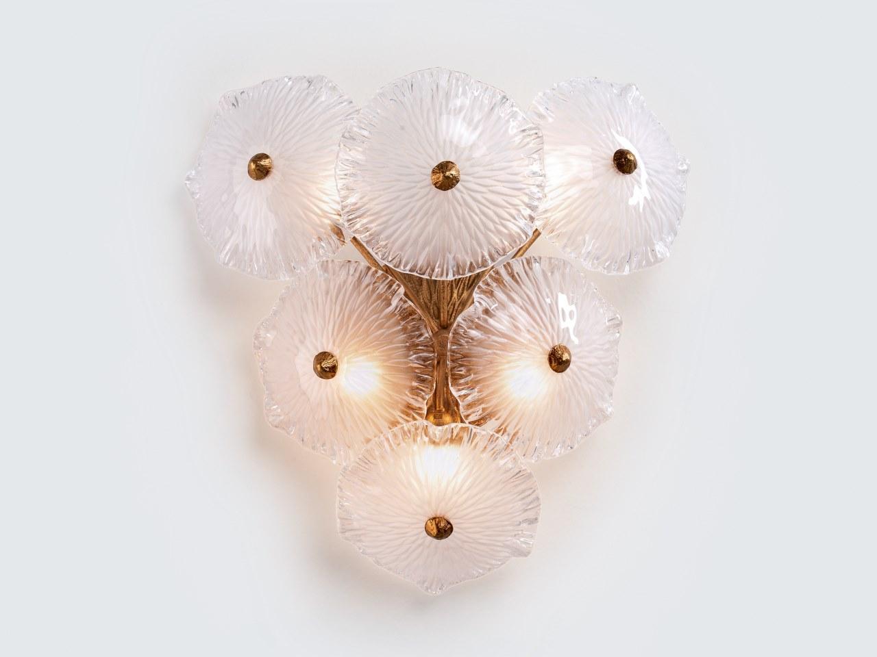 NENUFAR AP1403/5 Handmade bronze wall light