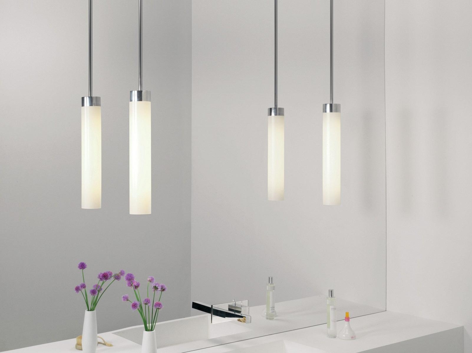 KYOTO LED glass and steel pendant lamp