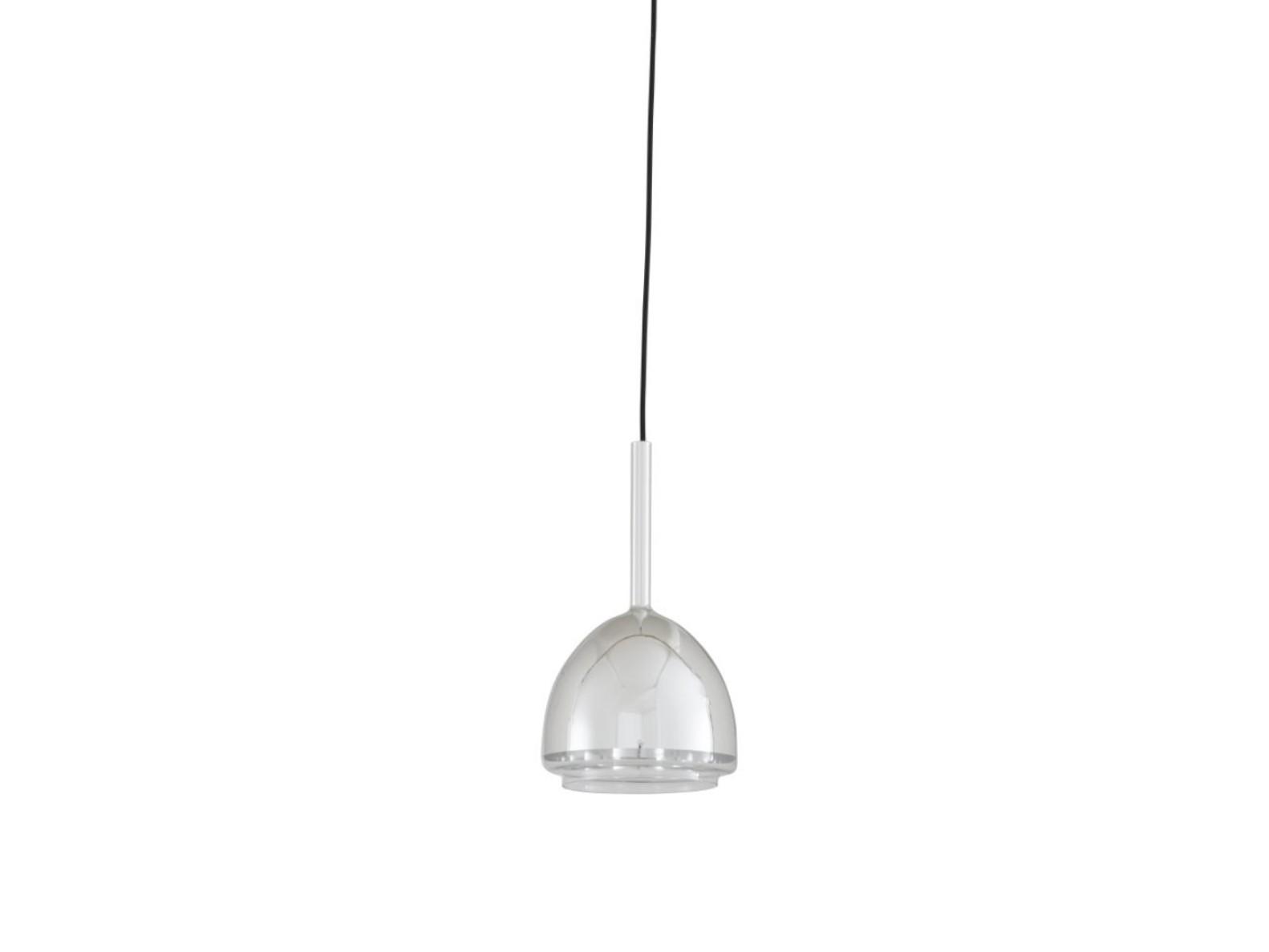 CHROME BELL LED Borosilicate glass pendant lamp