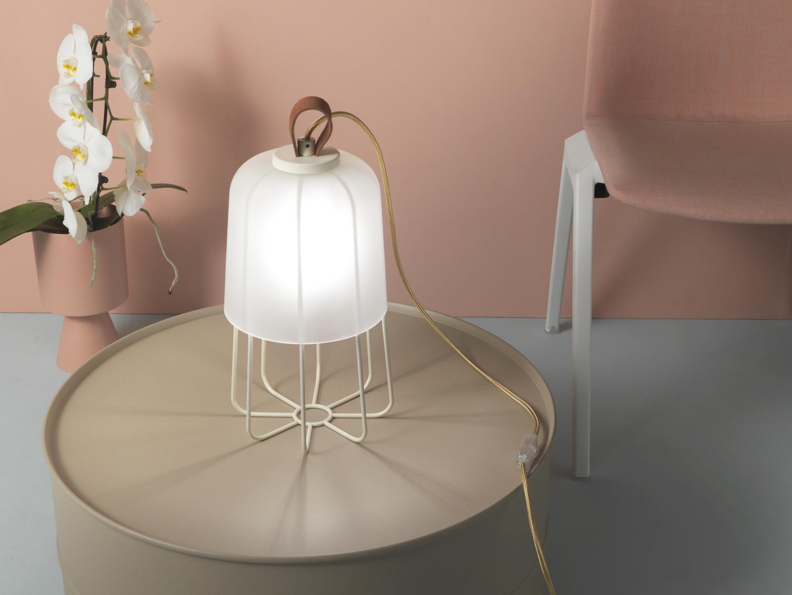 MEDÙ LED glass and iron table lamp