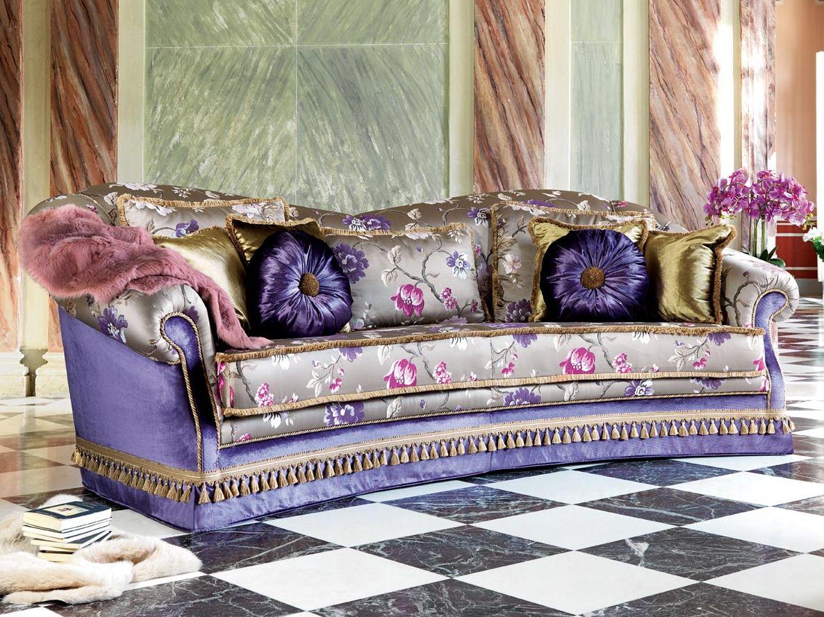 ZERYBA Curved 3 seater fabric sofa