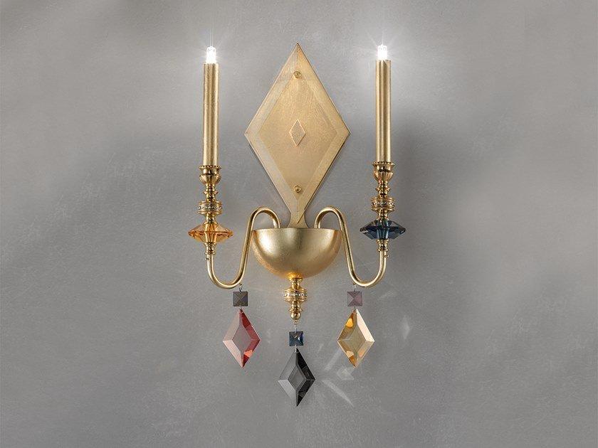CHIC A2 N Metal wall lamp with crystals