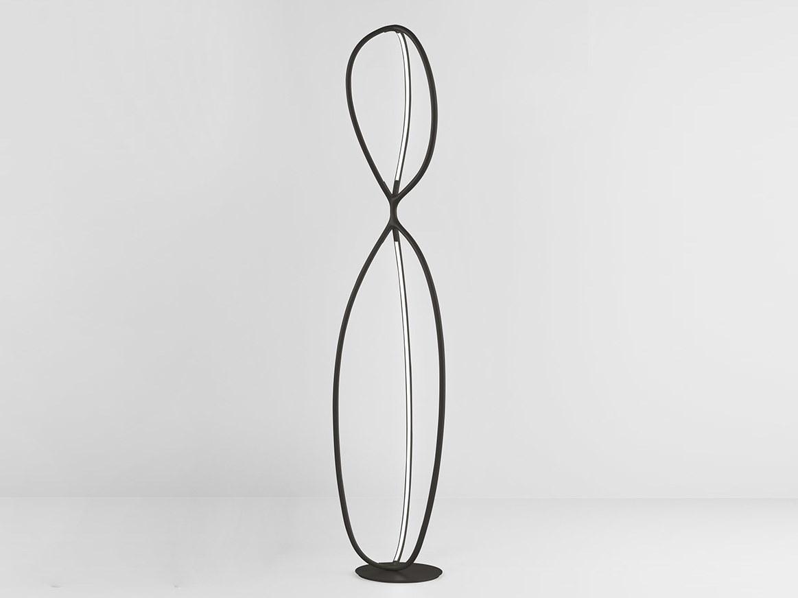 ARRIVAL Aluminium and silicone floor lamp