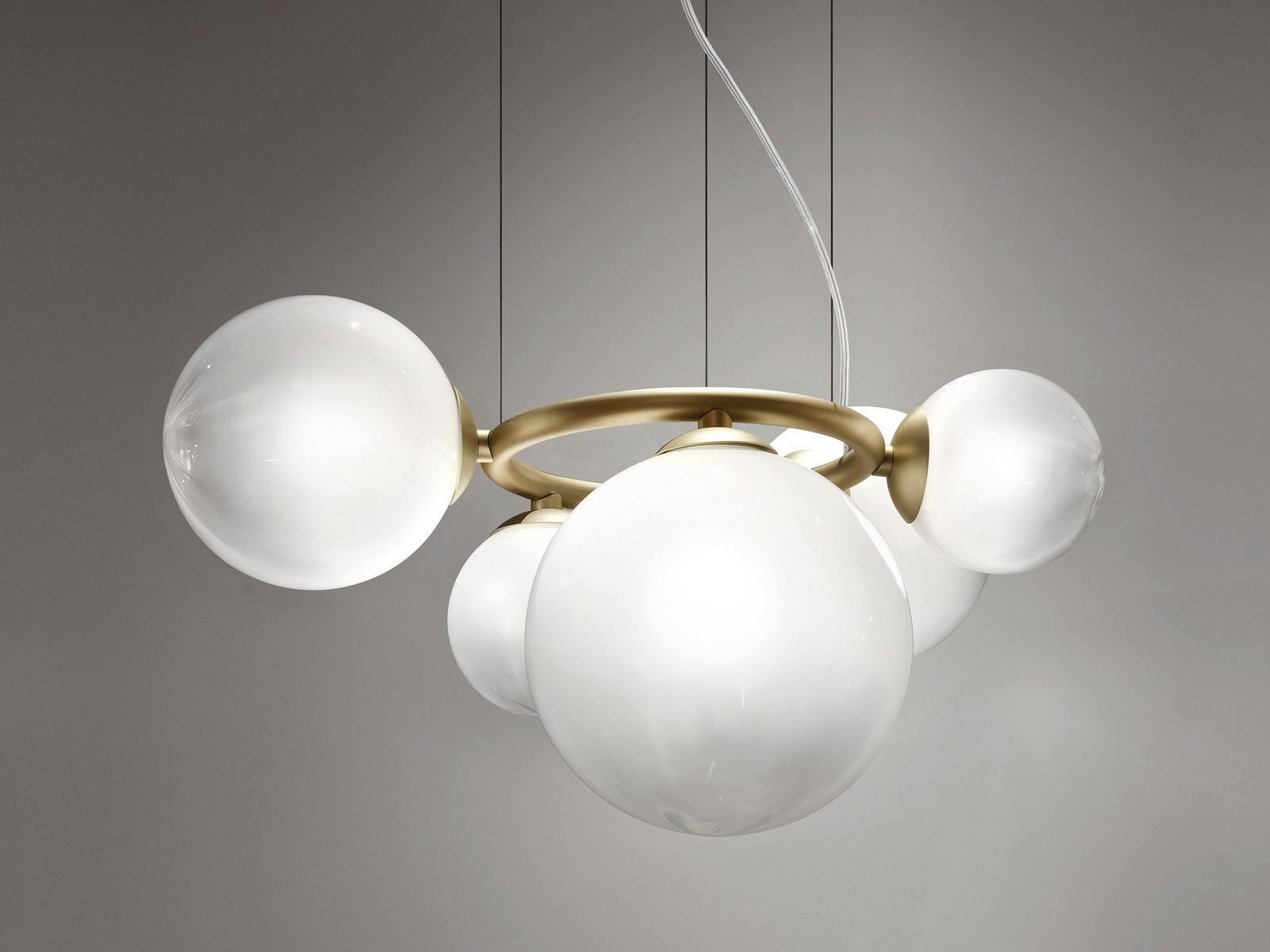 PUPPET RING SP Halogen glass pendant lamp