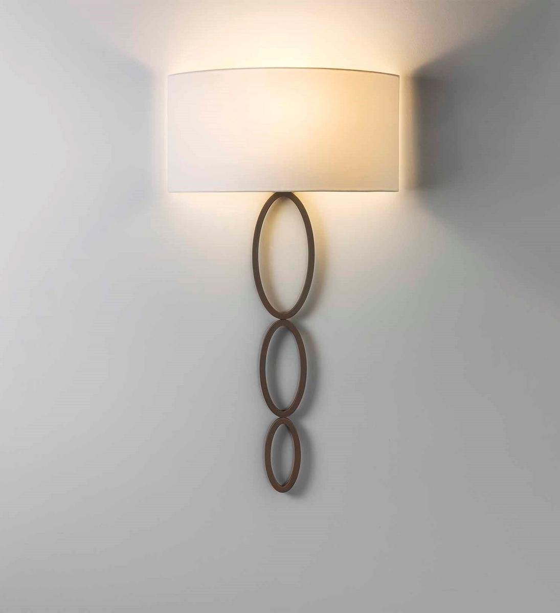 VALBONNE Zinc wall lamp with fabric shade