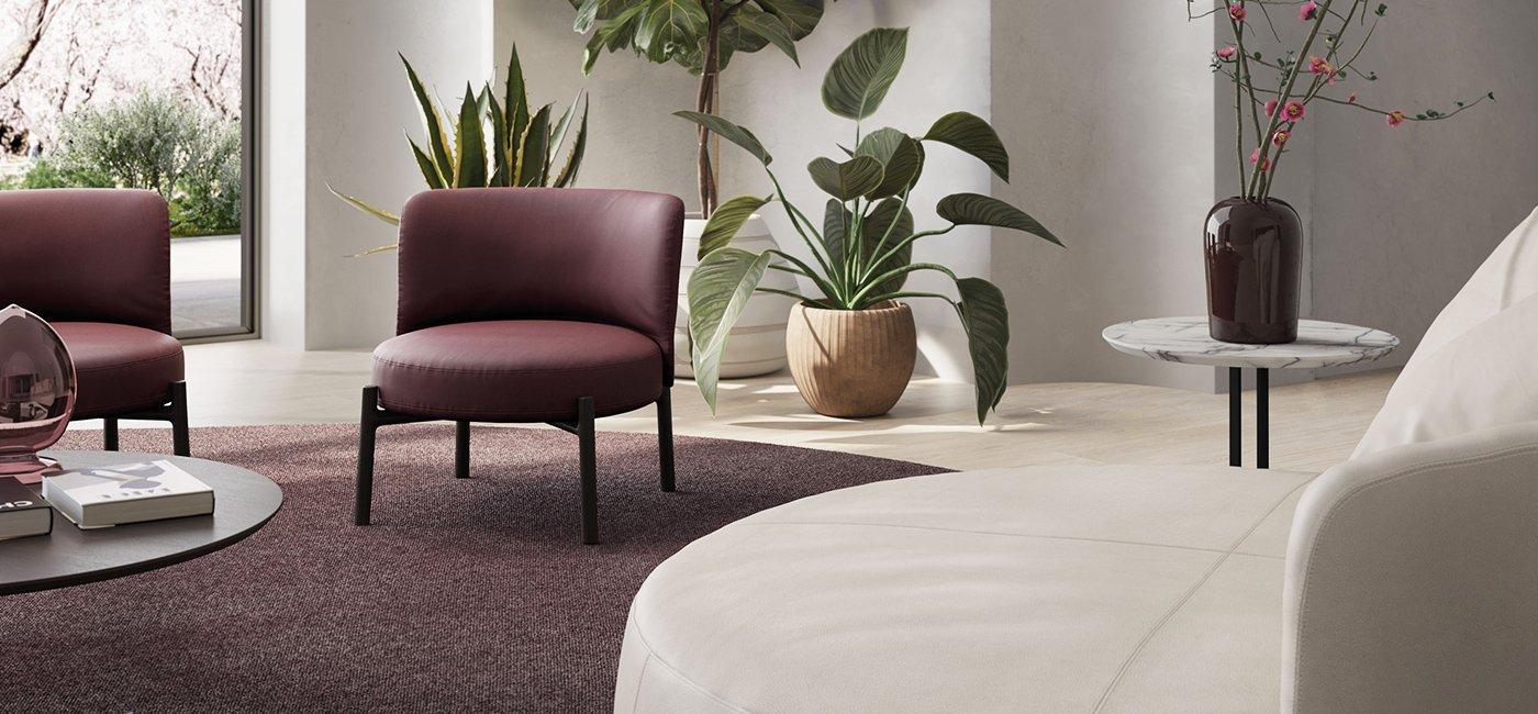 AMALIA Leather easy chair