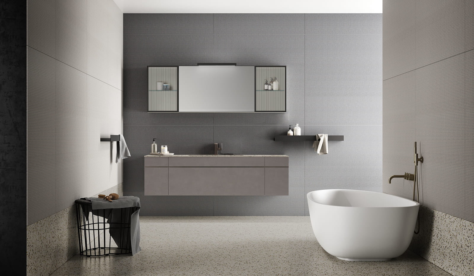 SIDERO Lacquered bathroom