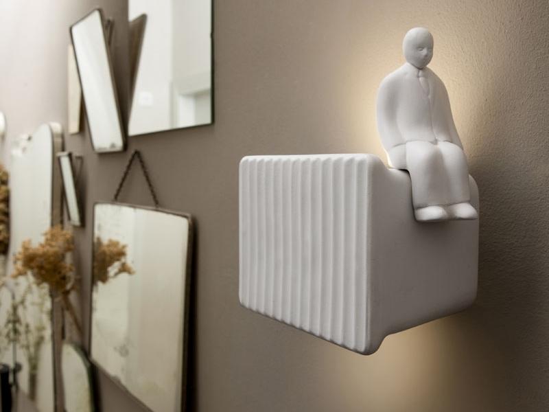 UMARELL LED direct-indirect light ceramic wall light