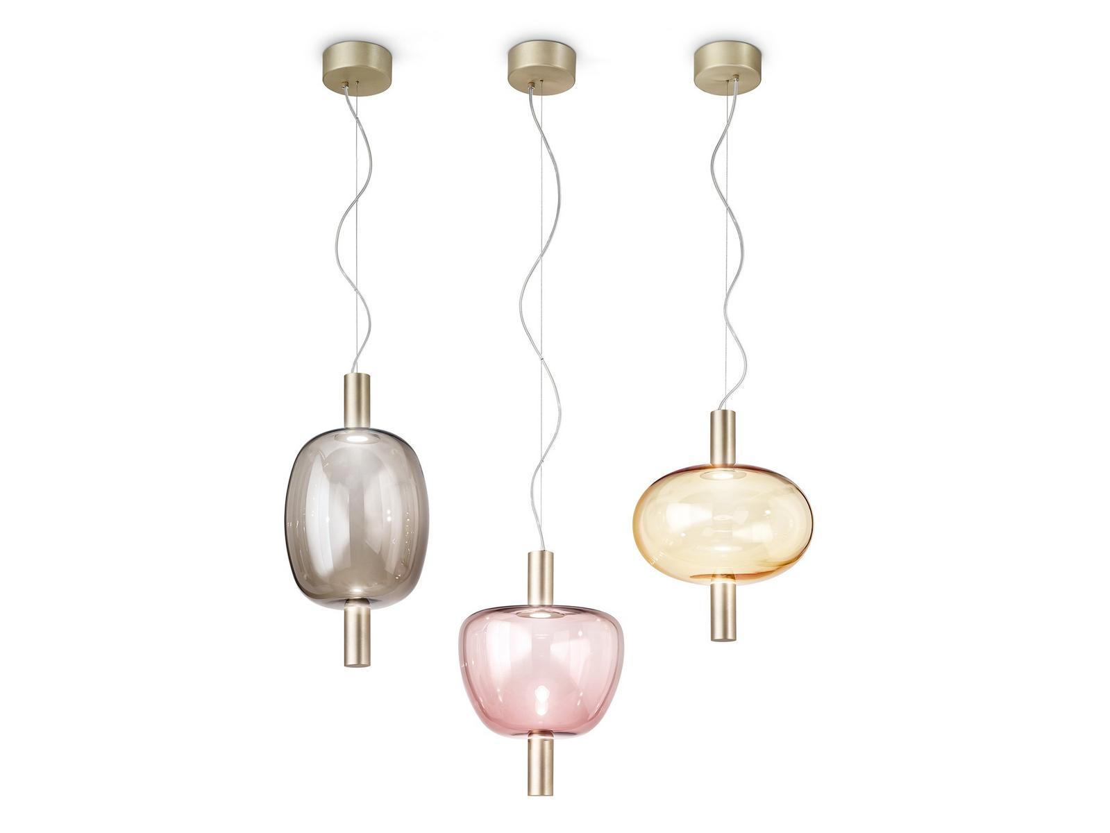 RIFLESSO SP 1 LED direct light glass pendant lamp