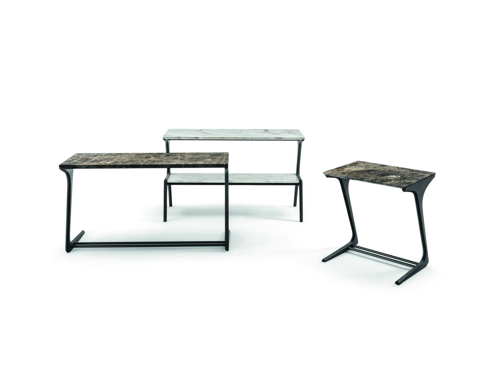 VINTAGE Rectangular marble console table