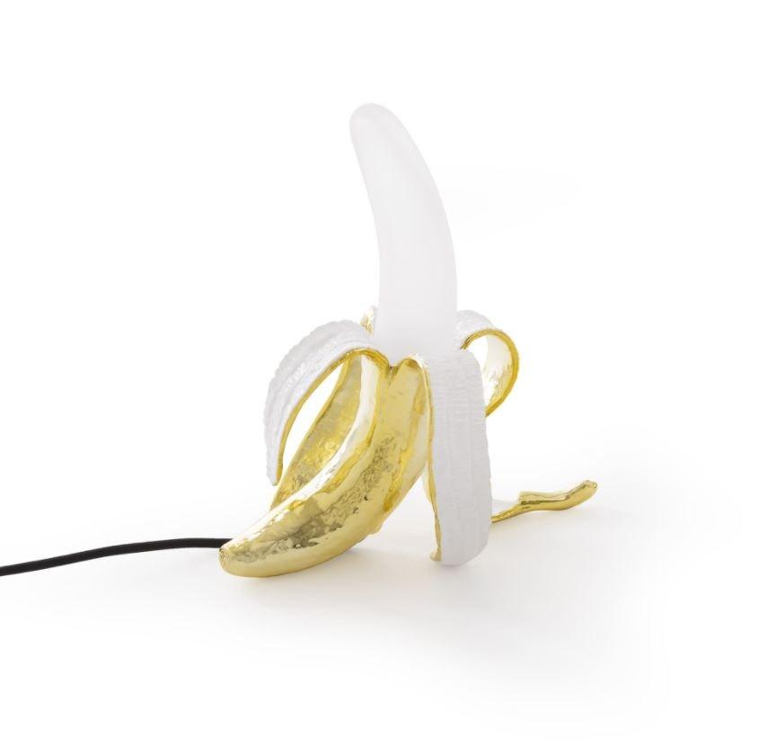BANANA LAMP LOUIE Glass and resin table lamp