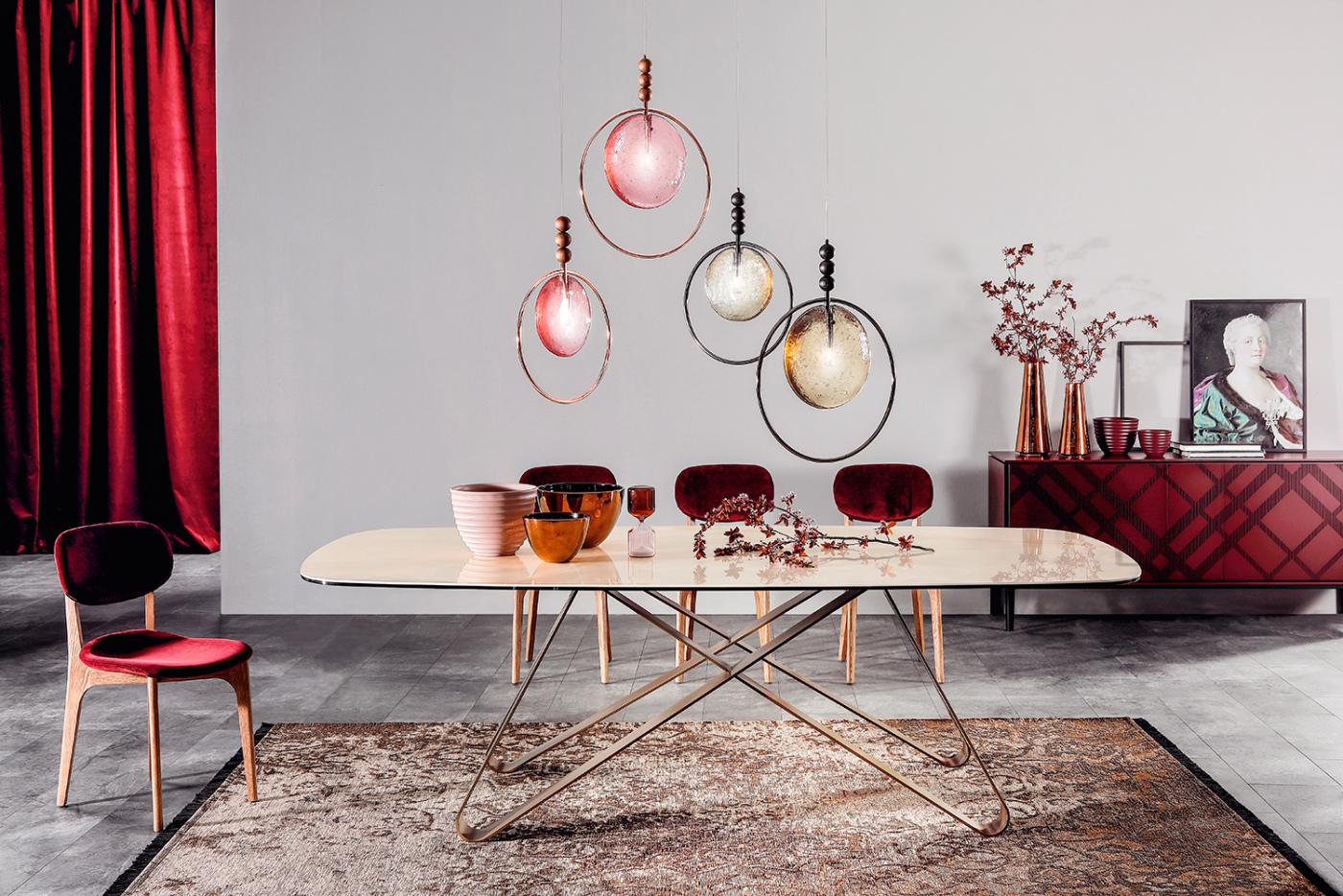 DREAMY Direct-indirect light metal pendant lamp
